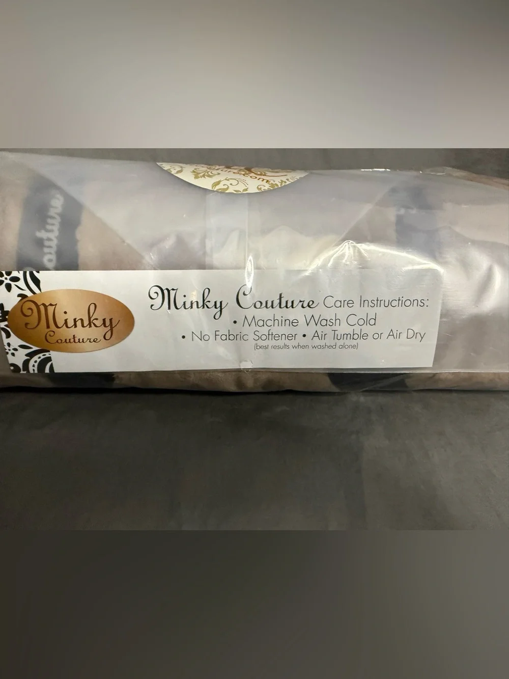 Minky Couture Plush Throw Blanket - Chocolate Milk (Taupe)